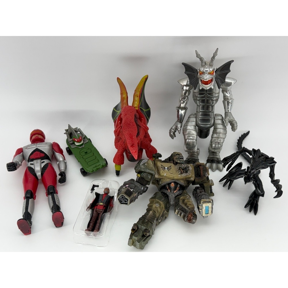 Vintage Action Figure Lot Monsters Robots SciFi Kaiju Mixed Toys Figures Rare